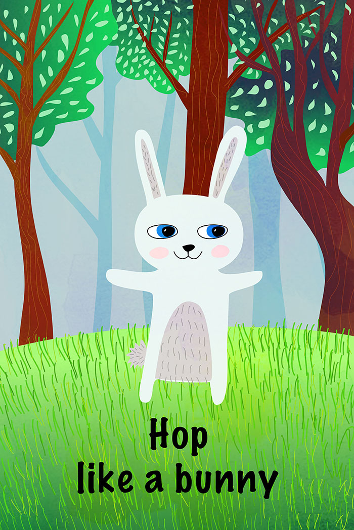 hop as a bunny card