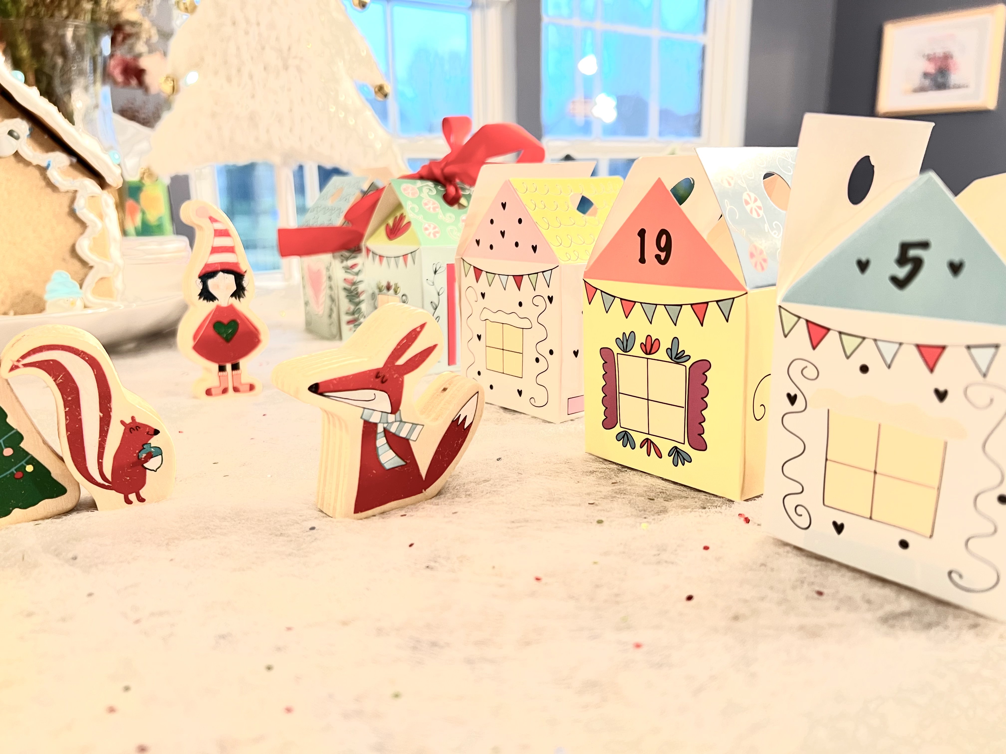 Christams houses arranged in a village